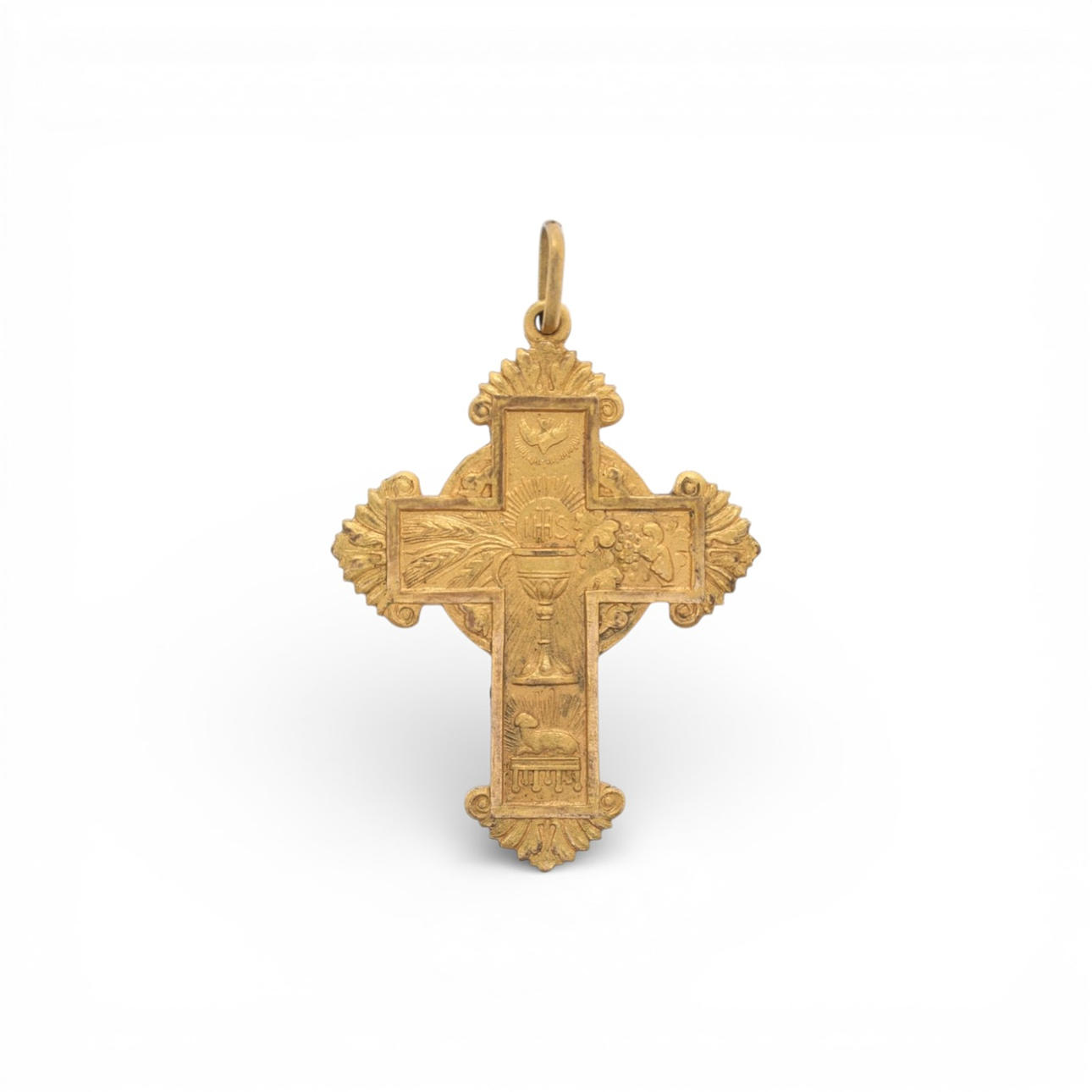 First Communion pendant cross, mid 20th Century.