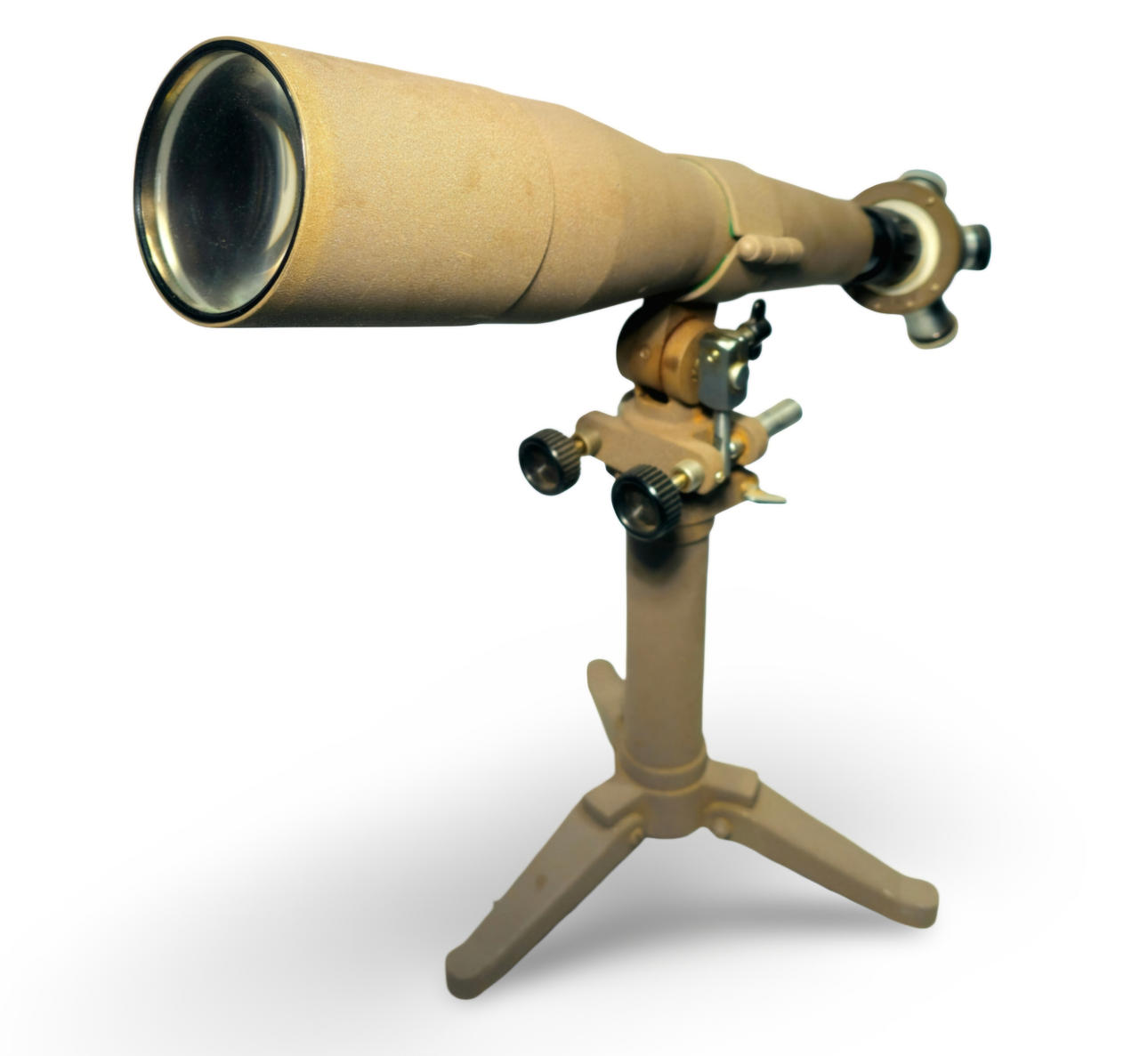 Polarex refractor telescope with 80 mm desktop mount.