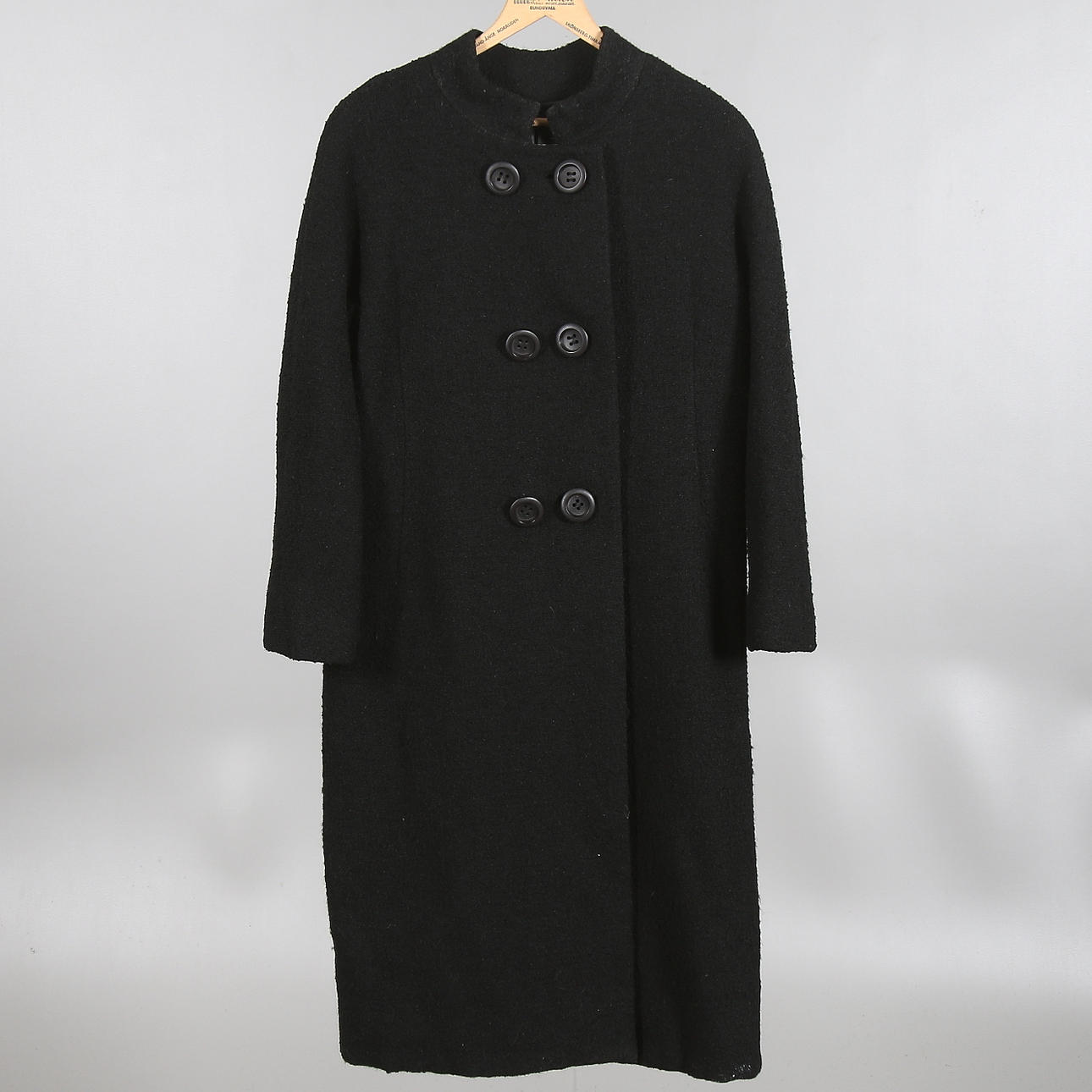 KAPPA, bouclé och satin, Pierre Cardin, specialtillverkad för Upsala Kappor, 1950/60-tal. Strl. 38/40.