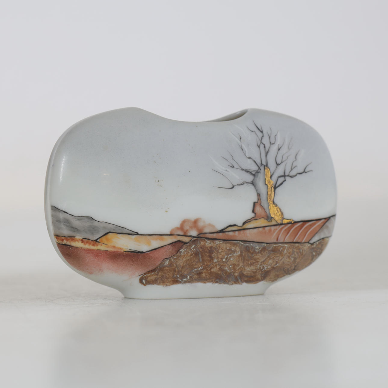 KARIN IVARSSON. vase with hand-painted decor, signed & dated 2009.