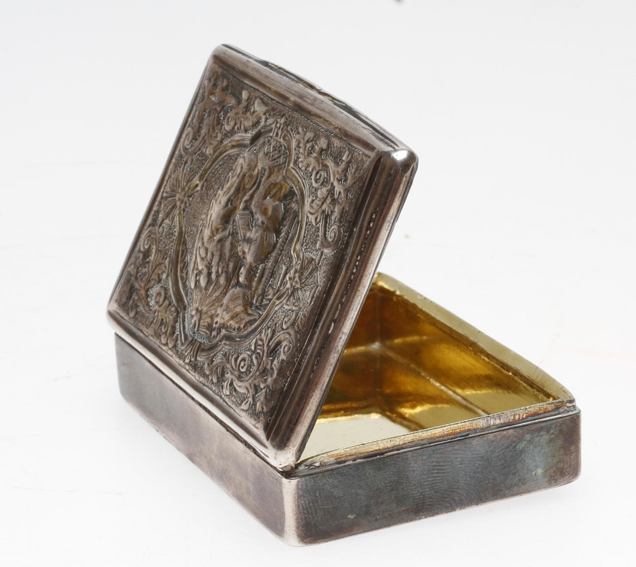 SNUSDOSA, silver, rokoko, 1700-tal. Sverige.