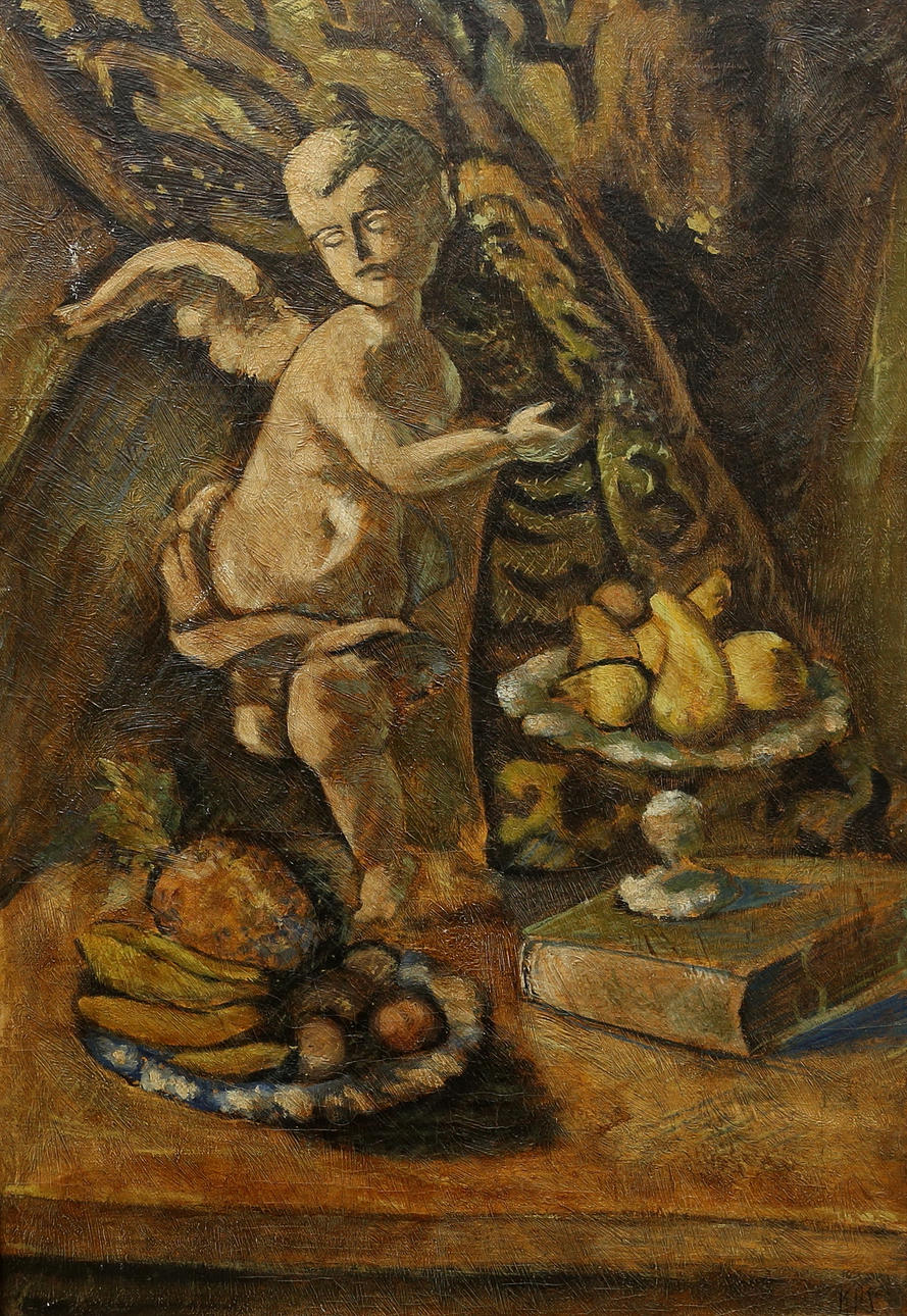 OIDENTIFIERAD KONSTNÄR. oil on canvas, signed KAS.
