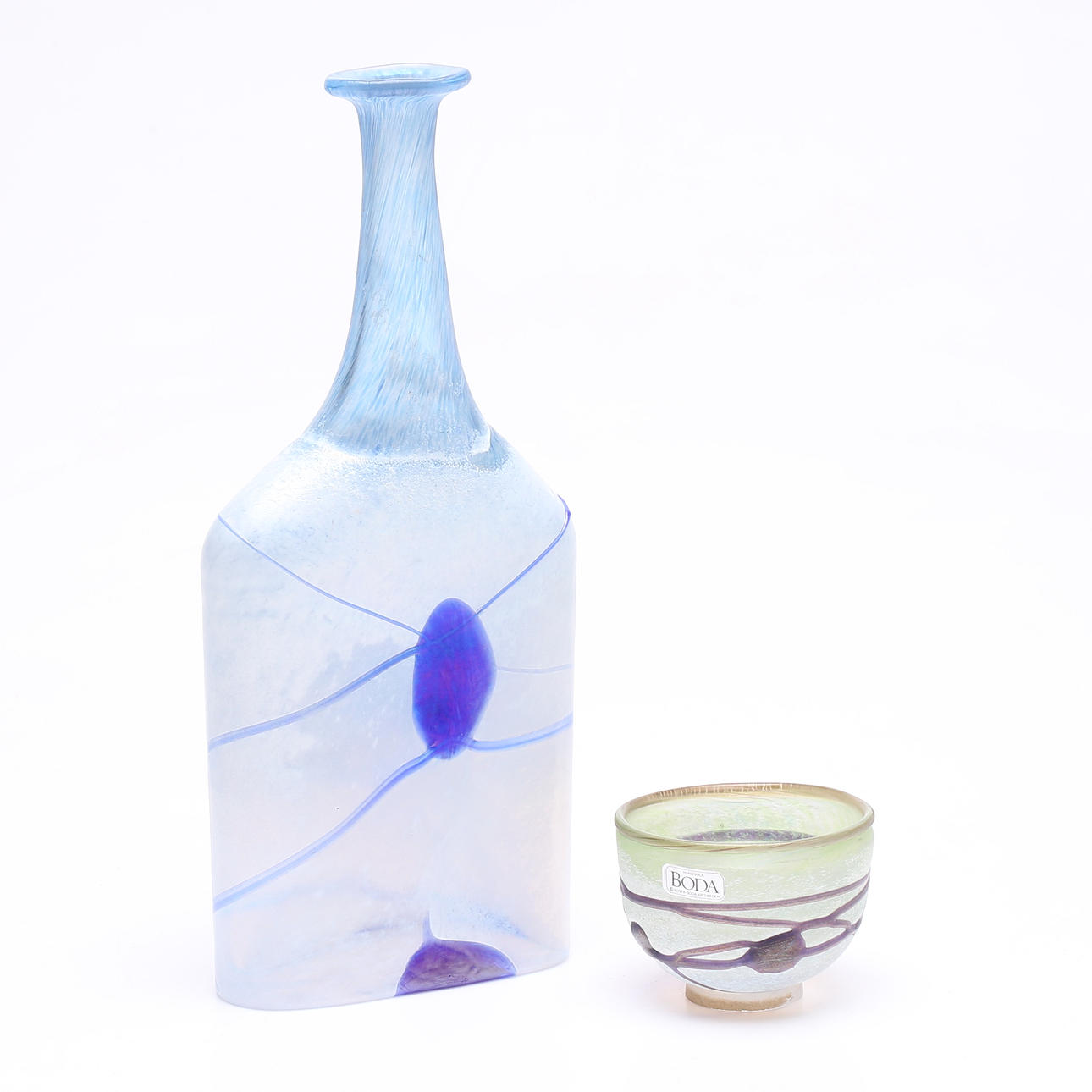 BERTIL VALLIEN. Konstglas, 2 delar, "Galaxy".