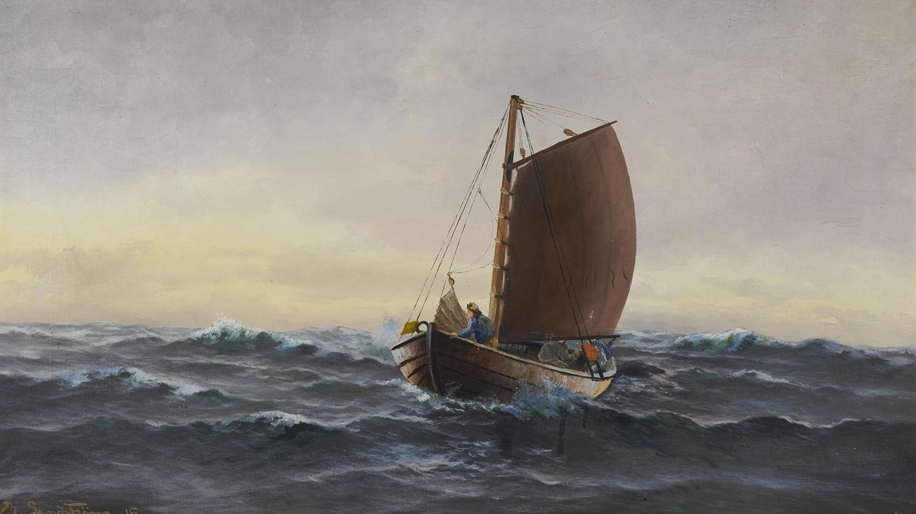 THERESIA SANDSTRÖM. Marinmålning, olja på duk, signerad, daterad -15.