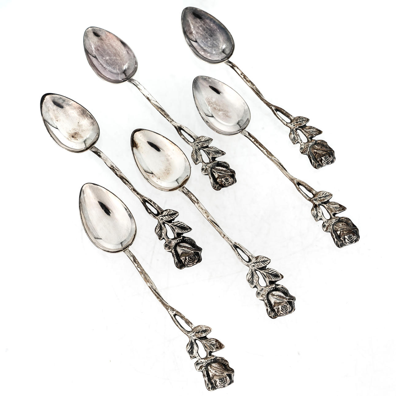 KAFFESKEDAR, Silver, 6st, GEWE, 1900-tal.