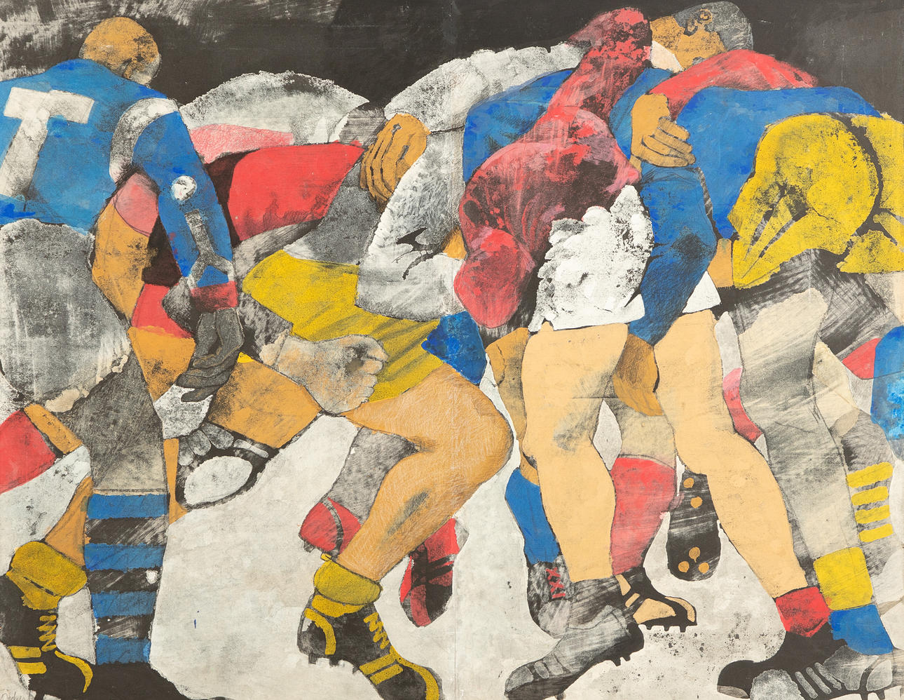 FRANZ RECKERT (1914-2004). Rugbyspieler. Kunst - Gemälde - Auctionet