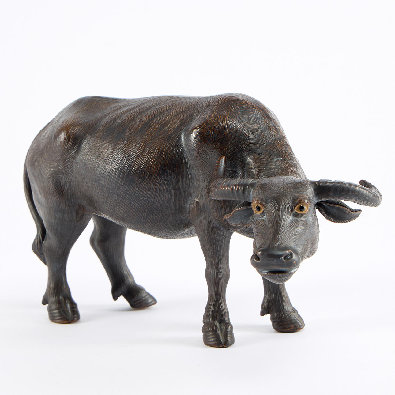 SCULPTURE, Buffalo, ceramic, China.