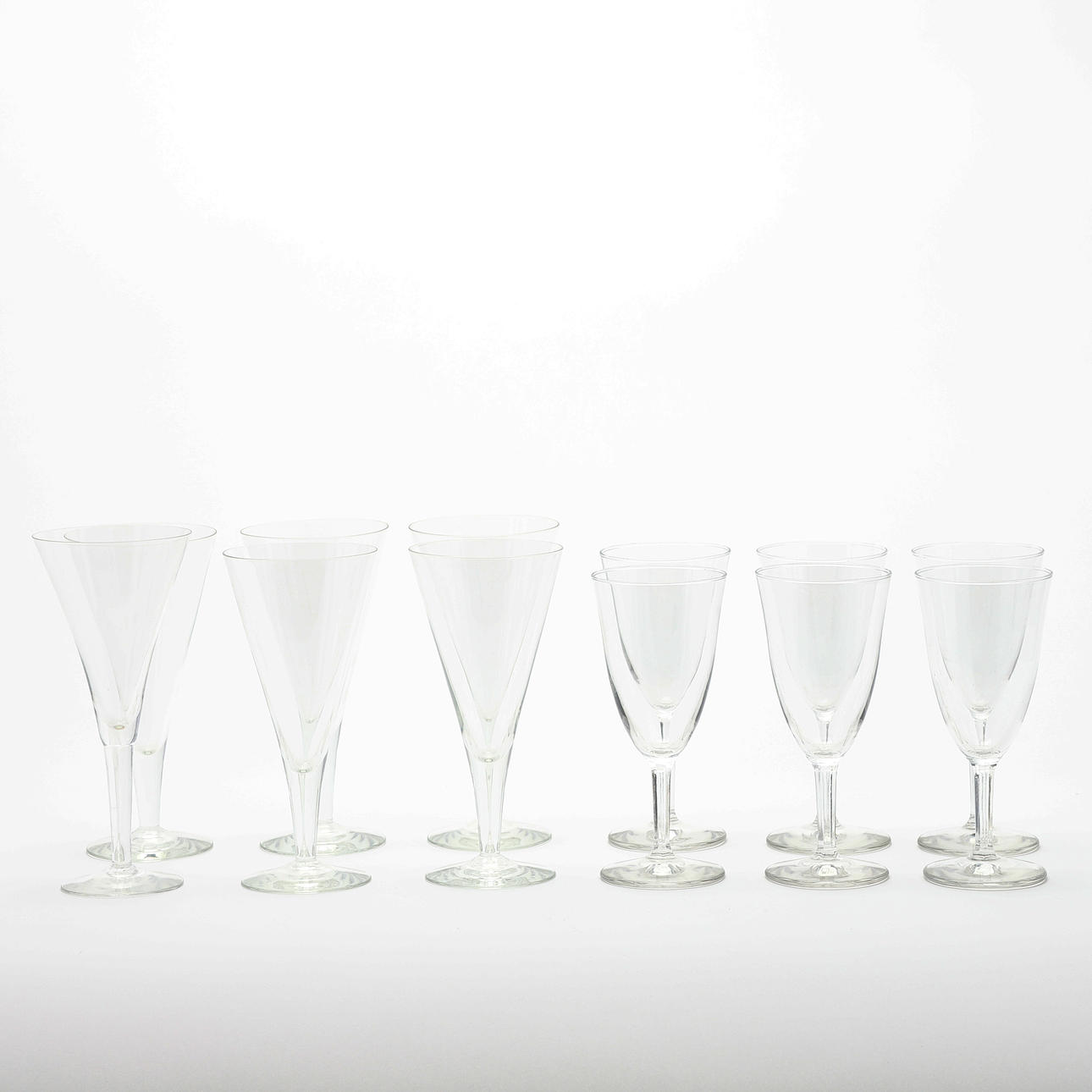 Glass, 12 pieces, (6+5+1).