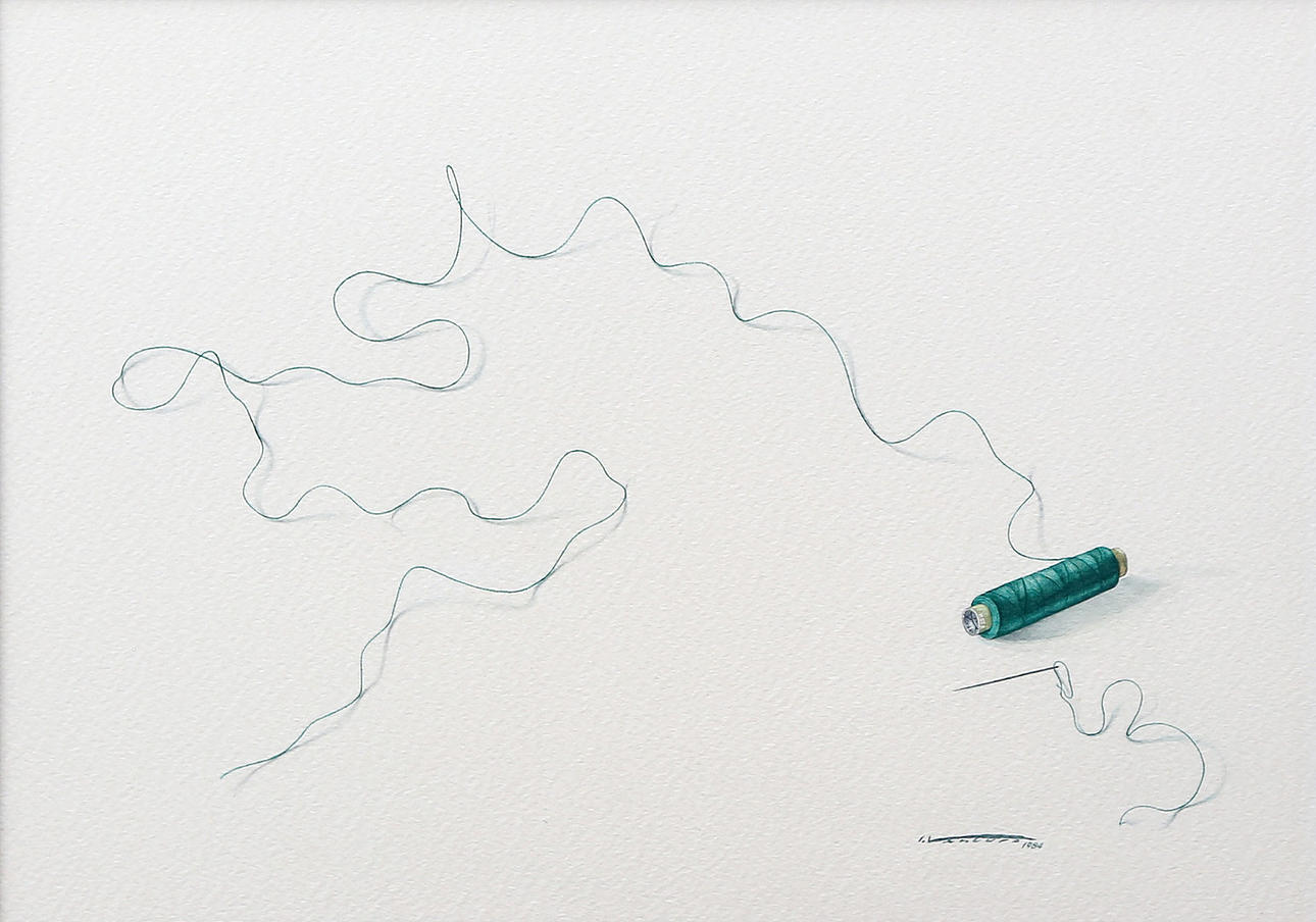 ISIDRO VENTURA. Green thread.