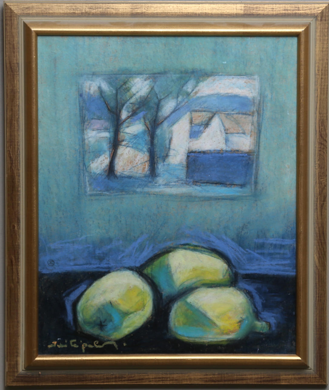 JUSSI TAIPALEENMÄKI. "Spanskt stilleben". Olja på duk. Signerad.