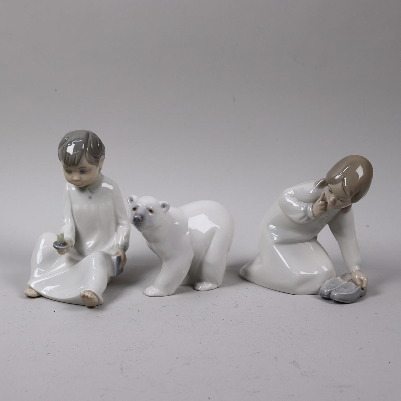 FIGURINES, Spain, Lladro and Zaphir, 3 pcs.