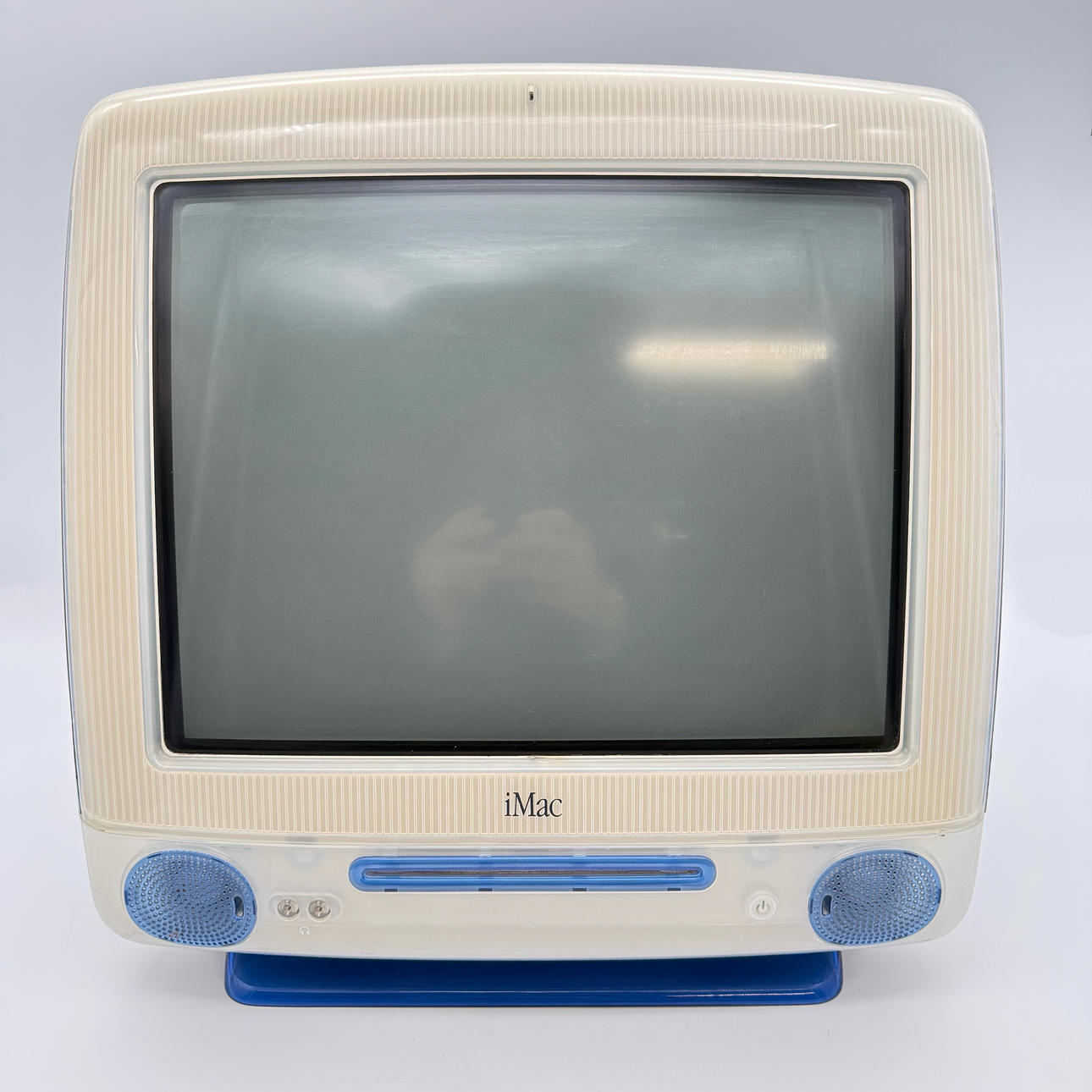 APPLE IMAC G3 TRANSPARENT COMPUTER MAC BLUE WORKS.