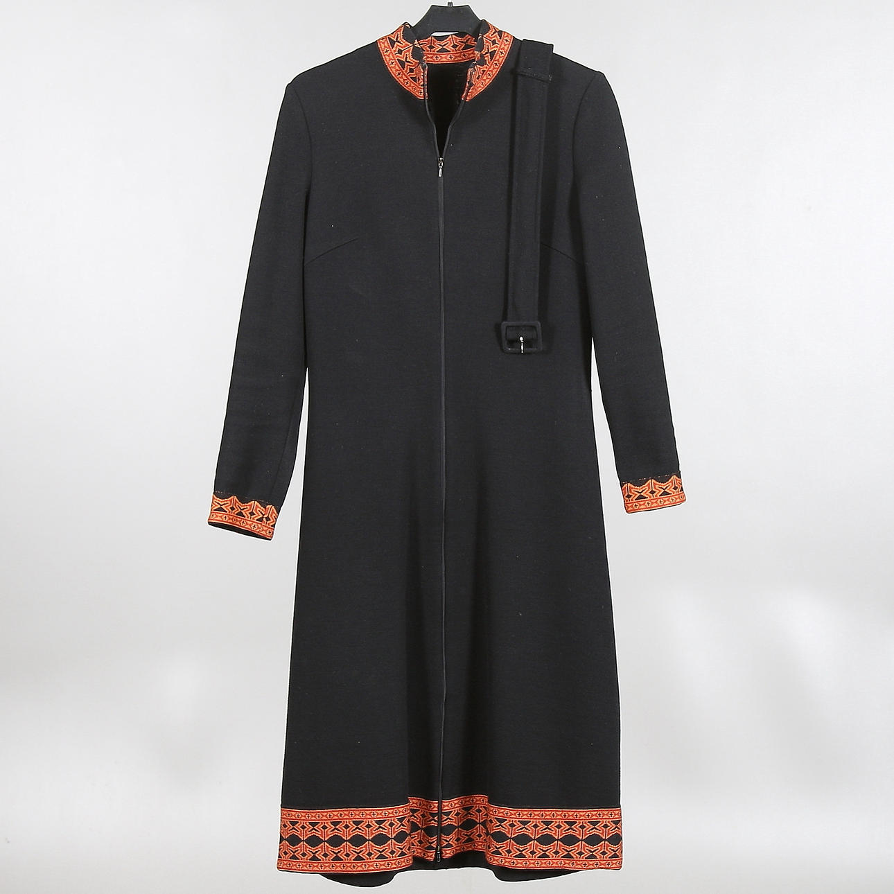 KATJA OF SWEDEN. Klänning, 100% ull, 1960/70-tal. Strl. 36.