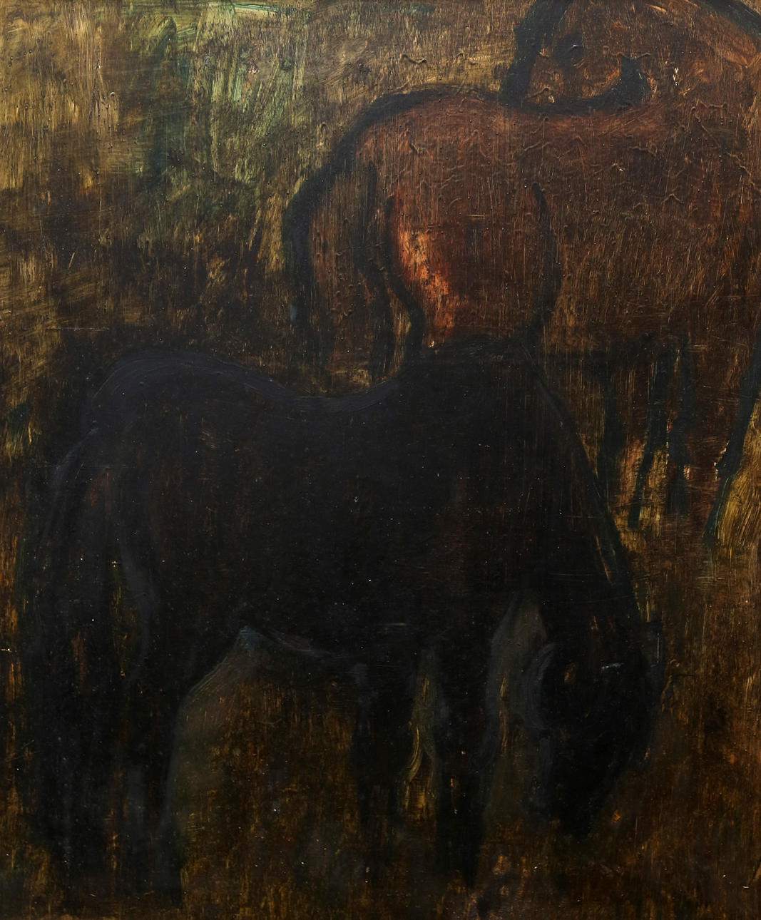 ATTRIBUTED TO JESÚS MONTES. Horses.
