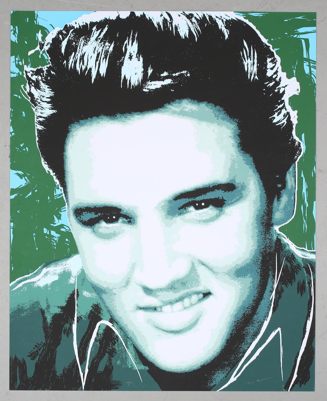 TOM MOORE. Elvis Presley, färgserigrafi nr 34/490, signerad.