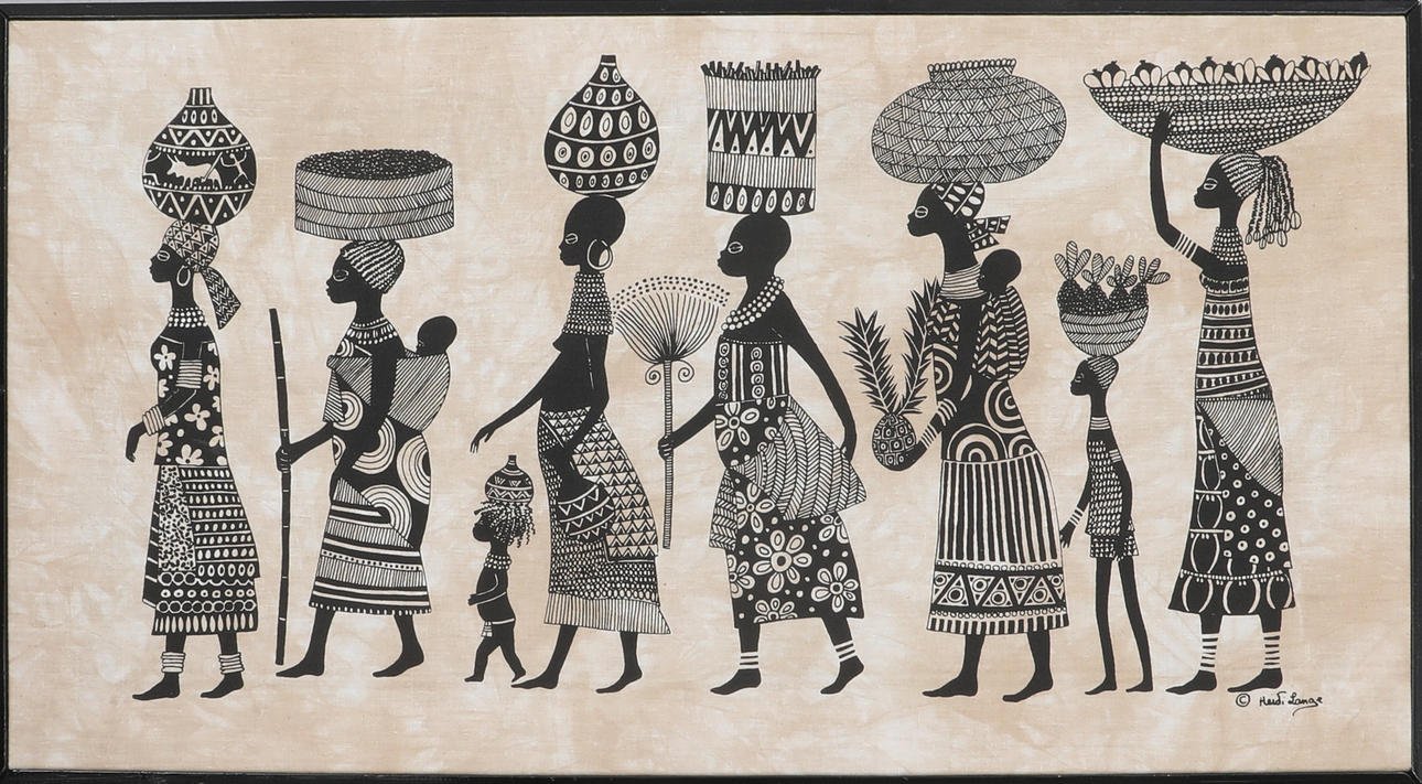 HEIDI LANGE. Textile printing. Art - Other - Auctionet