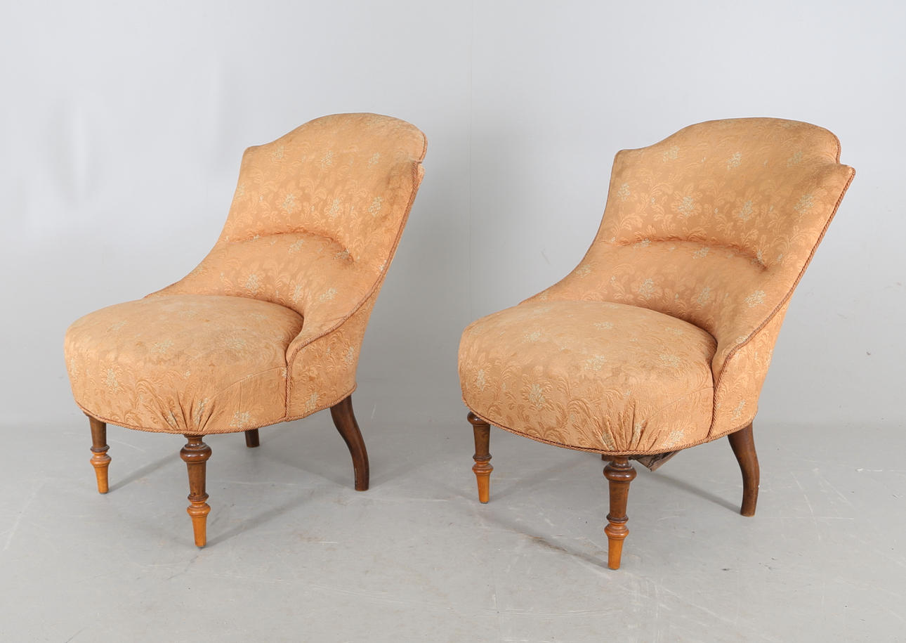 EMMAFÅTÖLJER, 1 par, 18/1900-tal.