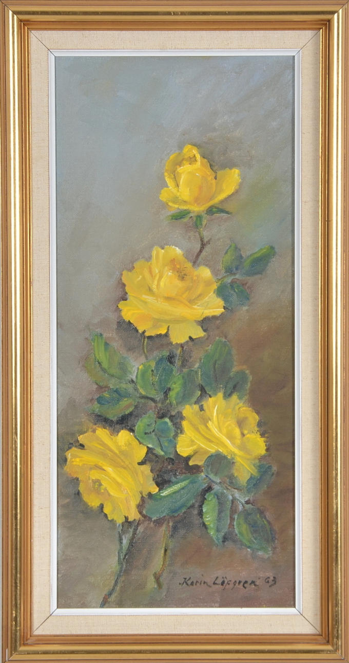 KARIN LÖFGREN. Olja på duk.