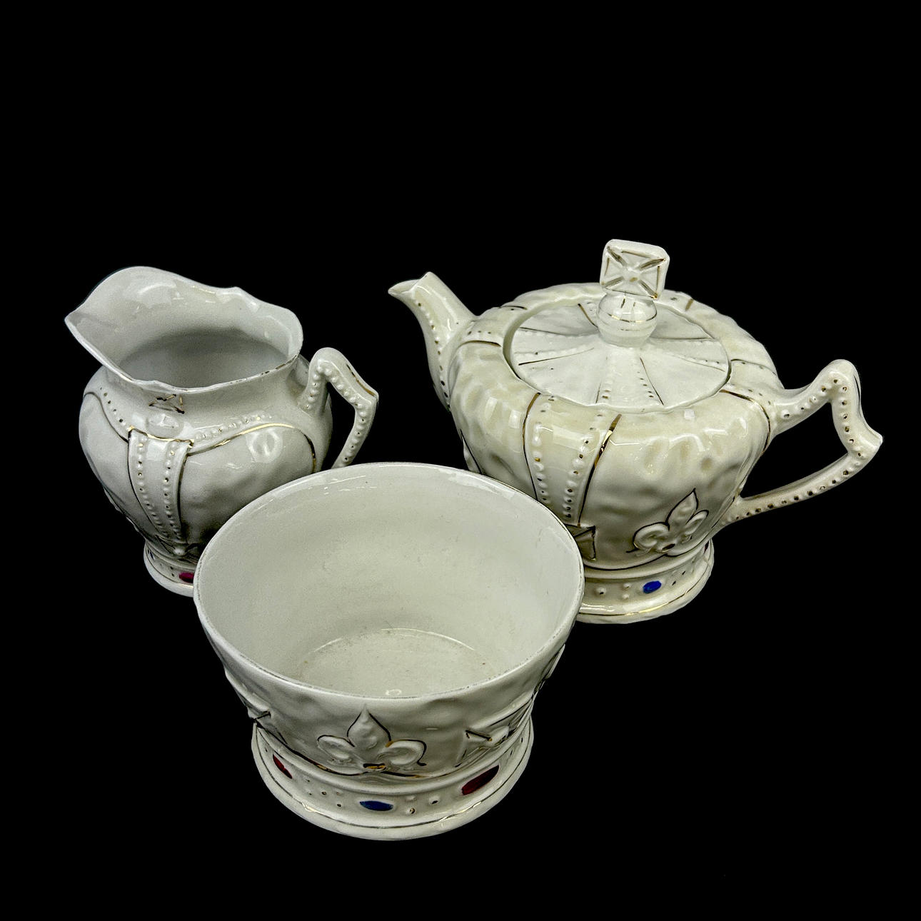 19TH C CROWN TEA SET.