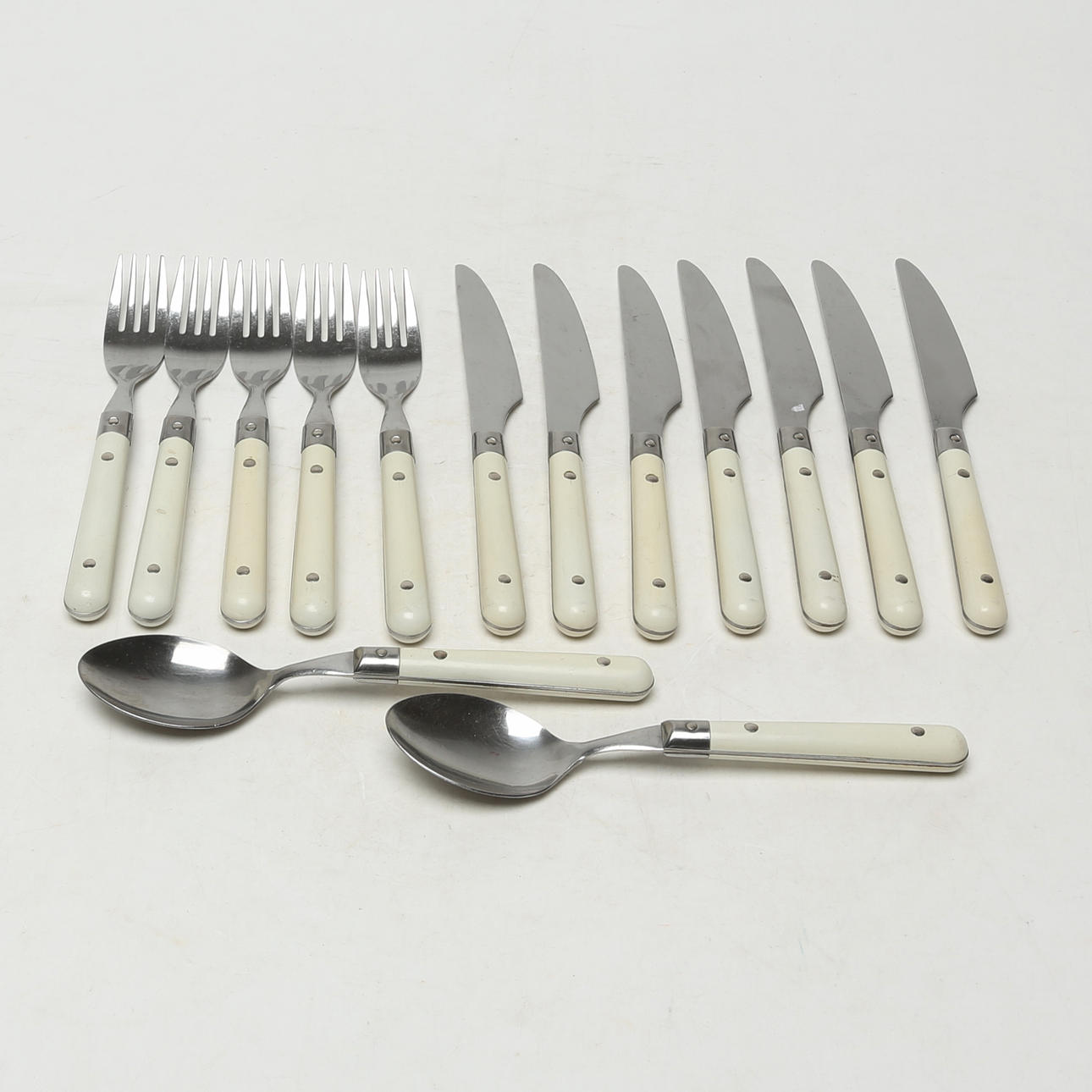BESTICK, rostfritt, totalt 14 delar.
