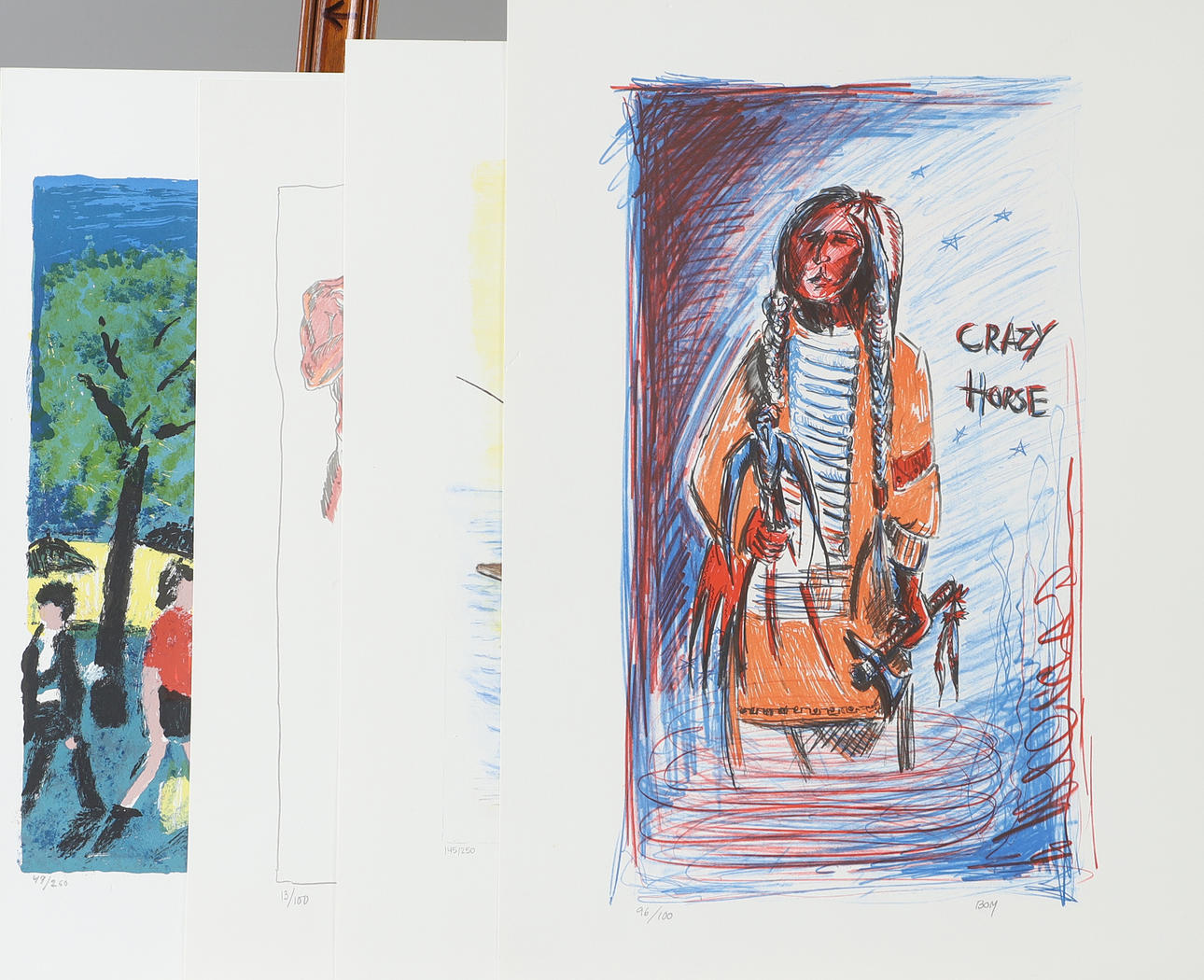 LITOGRAFIER, 4 stycken, bl.a. Eskil Nodell.