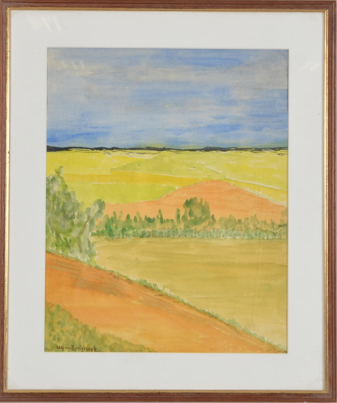 ULF VON ZWEIGBERGK. Akvarell.