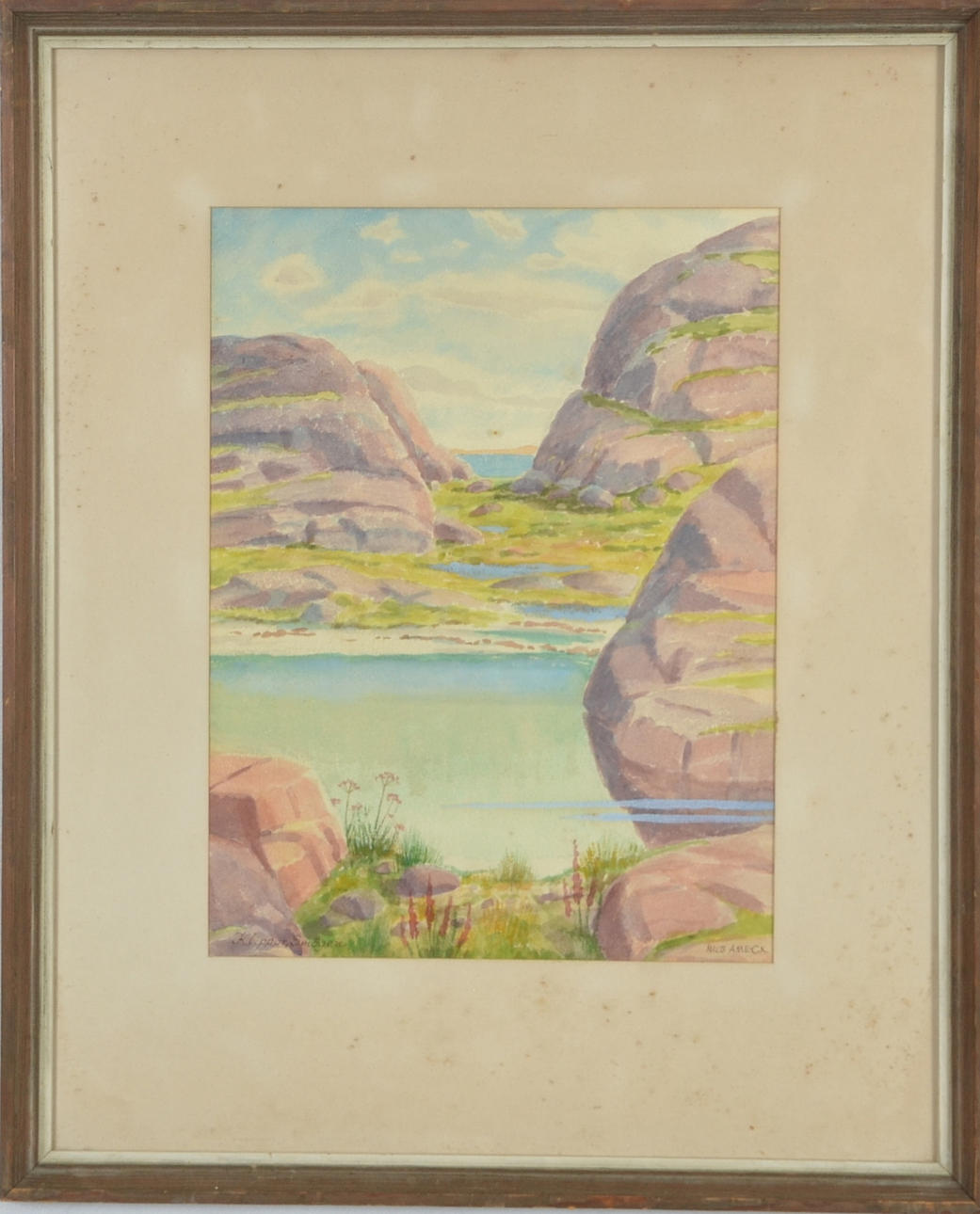 NILS AMECK. Akvarell.