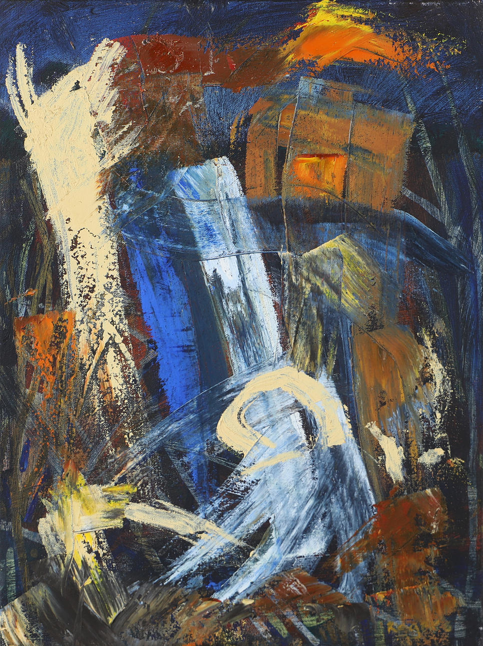 RICHARD ROGERS. Composition oil on canvas signed Rogers.