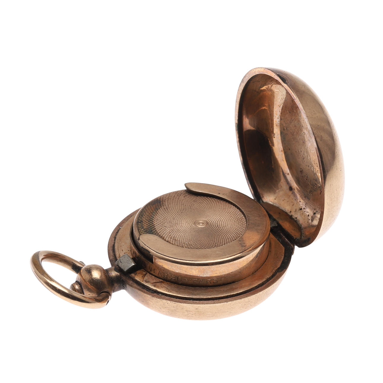 A GOLD PLATED SOVEREIGN CASE.