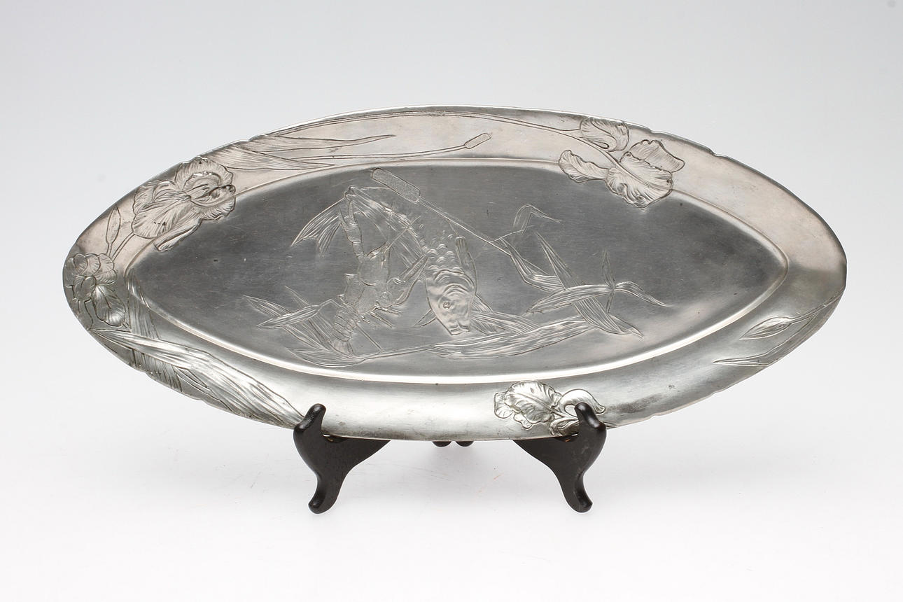 FISKFAT, tenn, jugendstil, 1900-tal.