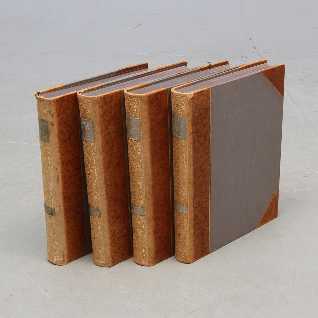 BÖCKER, 4 volymer, "Tusen och En Natt", översatta från urtexten av Gustav Weil, A.-B. för Spridning av Litterära Verk. Stockholm, 1921.