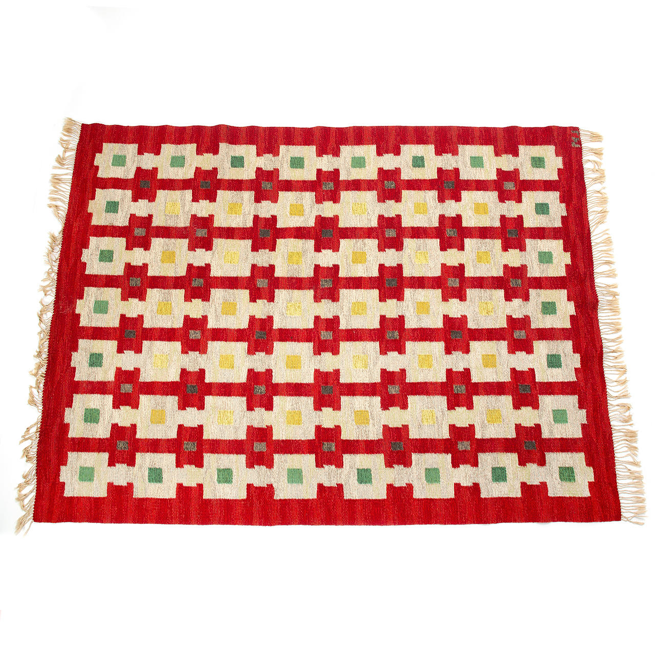 CARPET, Röllakan, monogram signed NJ.