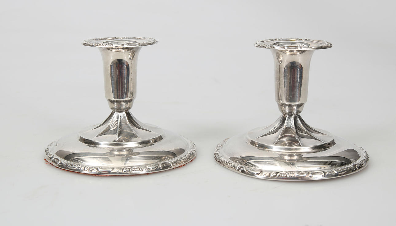 LJUSSTAKAR, silver, 2 stycken, Norge, total vikt 248,8 gram.