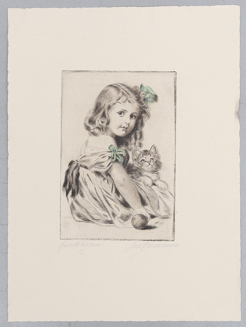 META PLUCKEBAUM(1876-1945). Etsning, signerad.