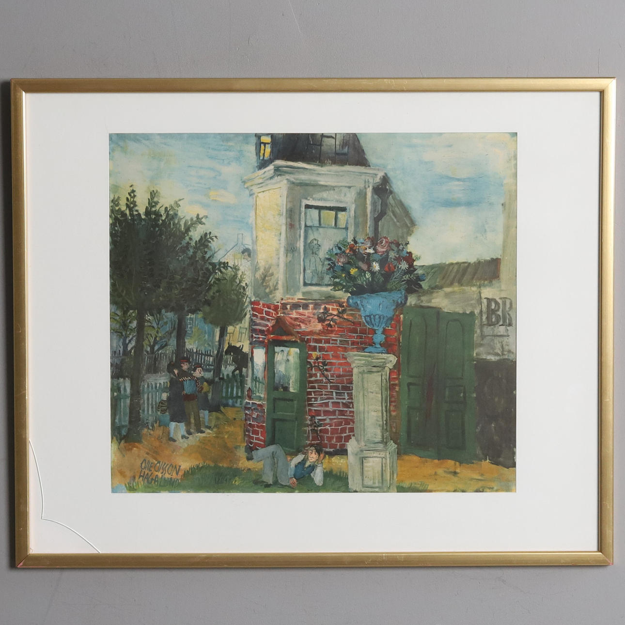 OLLE OLSSON HAGALUND. EFTER, GRAFISKT TRYCK, trycksignerad.