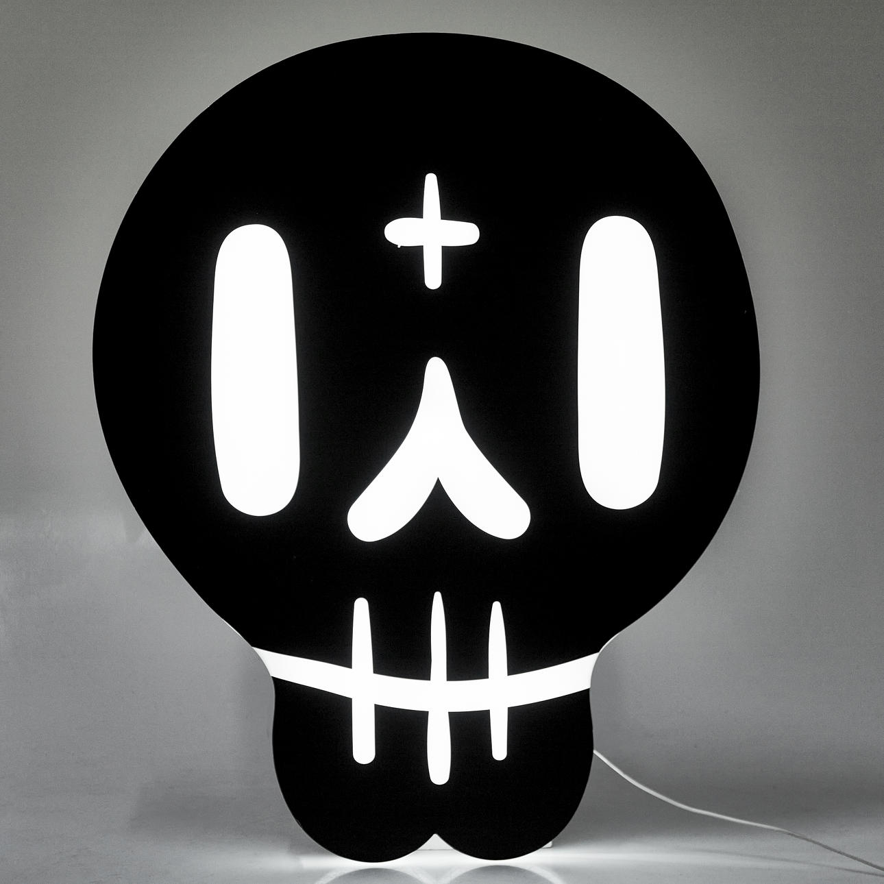 A plate, with lighting, plastic and sheet metal, 2010s.