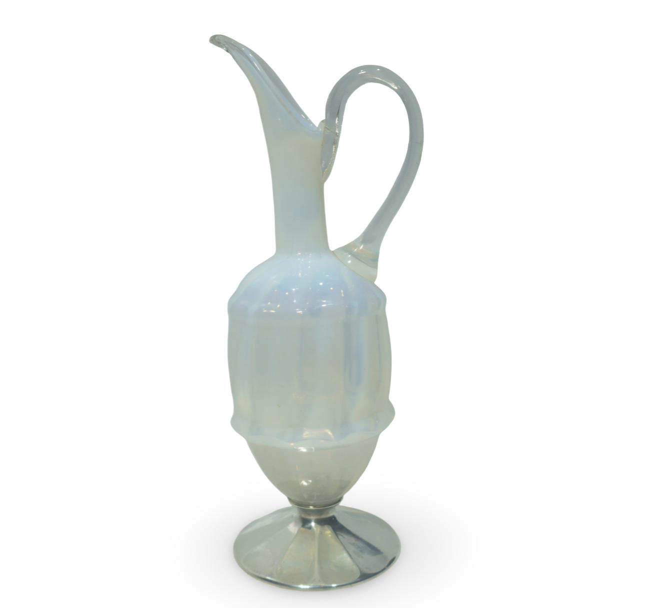 J. Roca. Opaline jug and punched silver base.