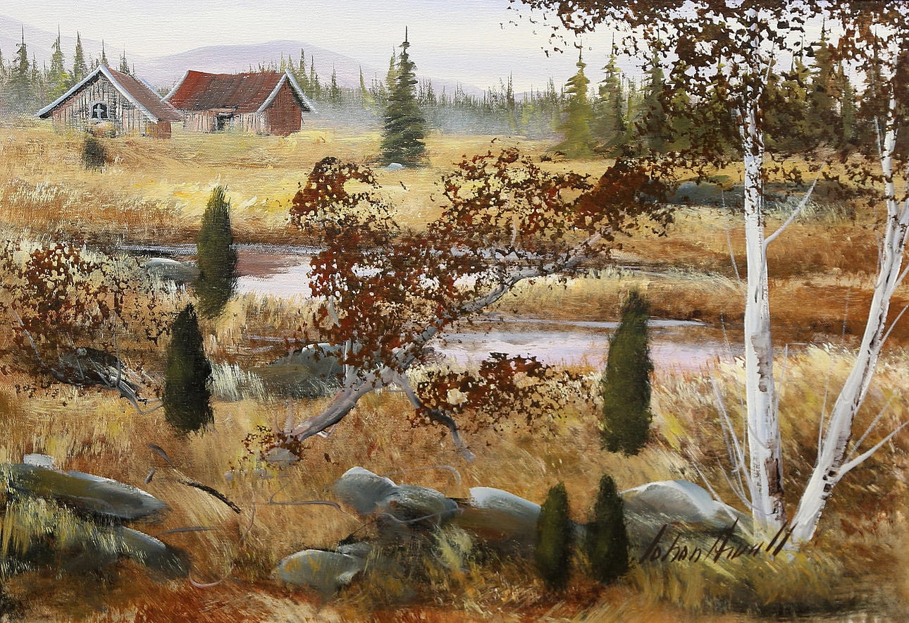 JOHAN ARVALL. Olja på duk, signerad.