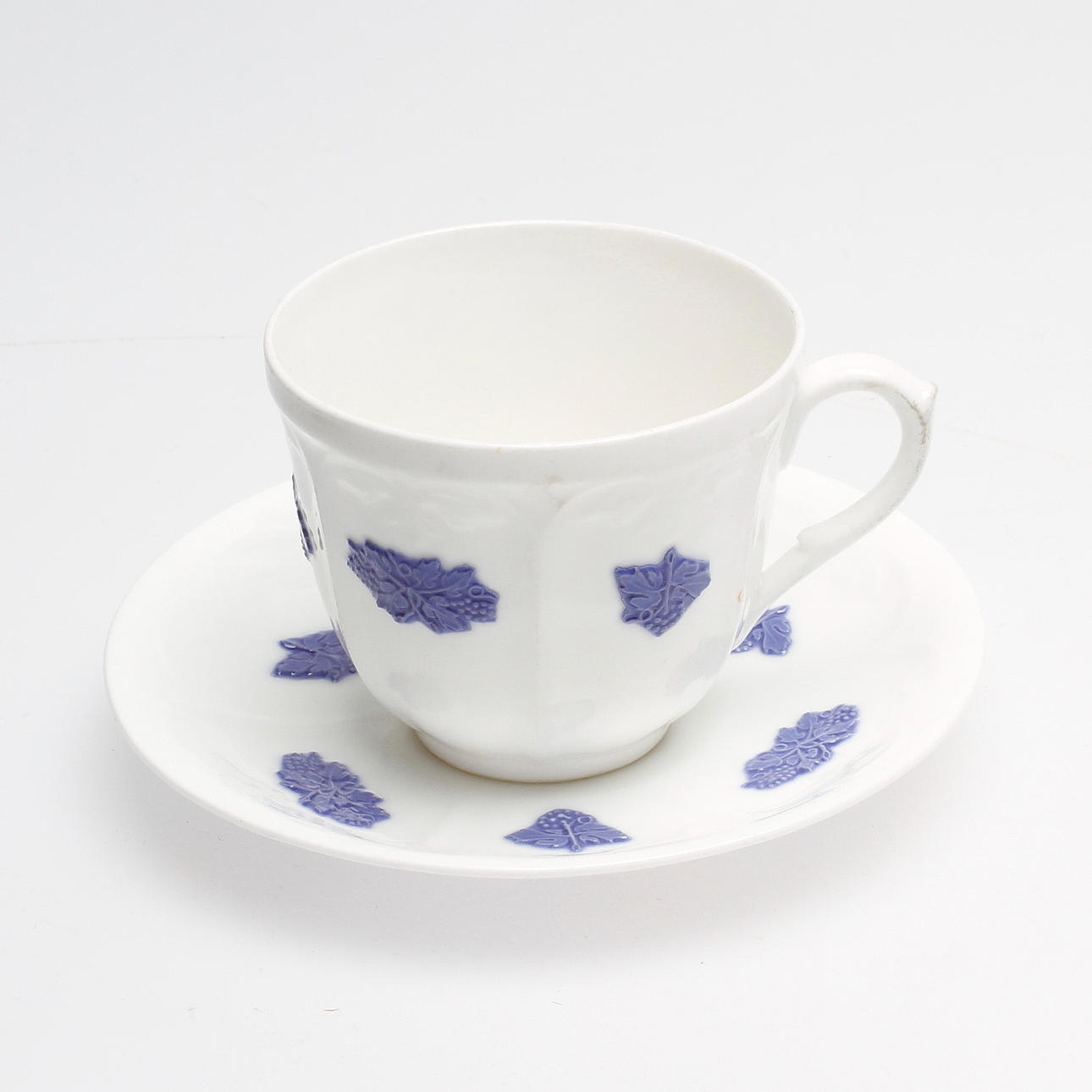 SERVISDELAR, 9 delar, benporslin, "Blå blom", Gustavberg.