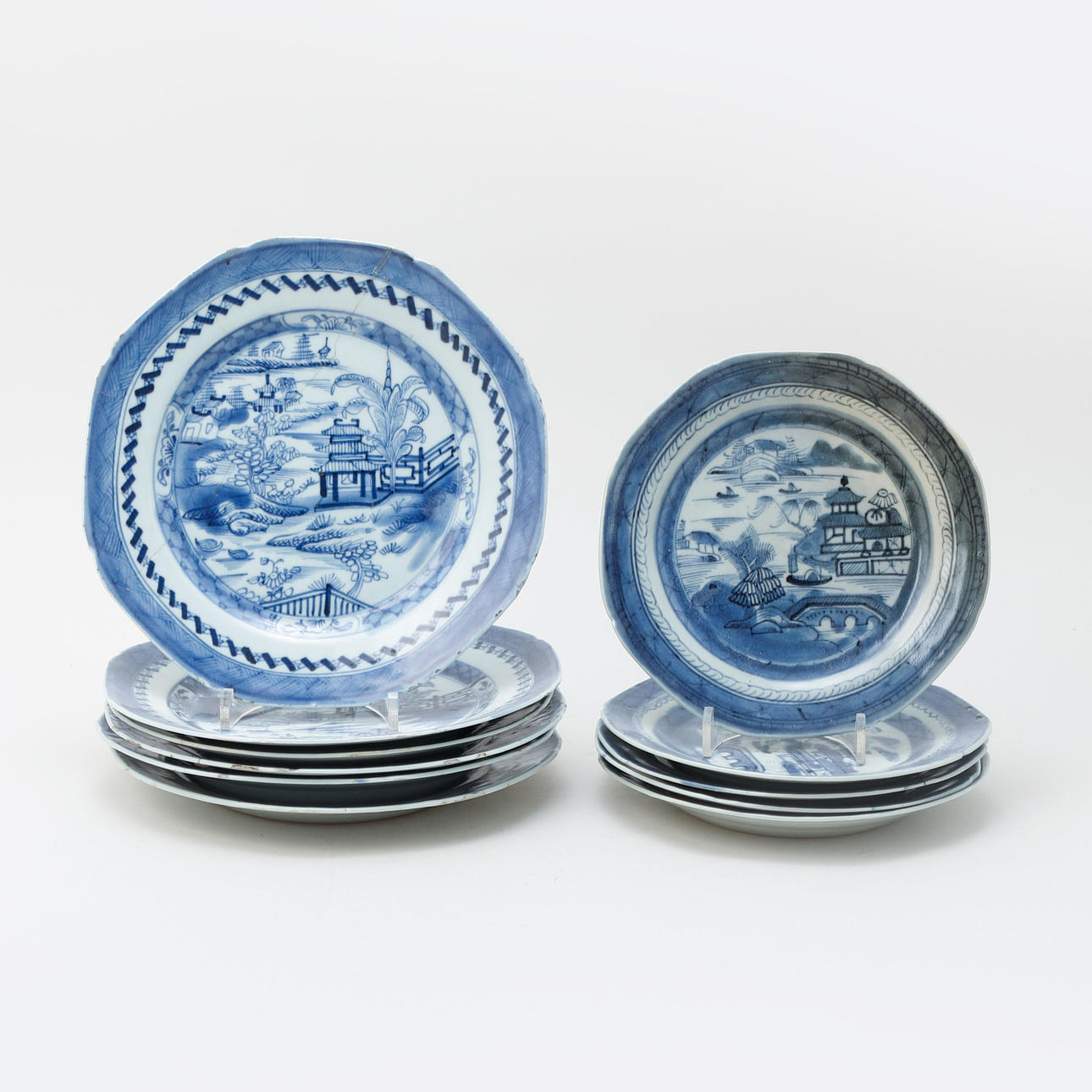 TALLRIKAR, 6 st, samt ASSIETTER, 5 st, porslin, Kina, 1700-tal.