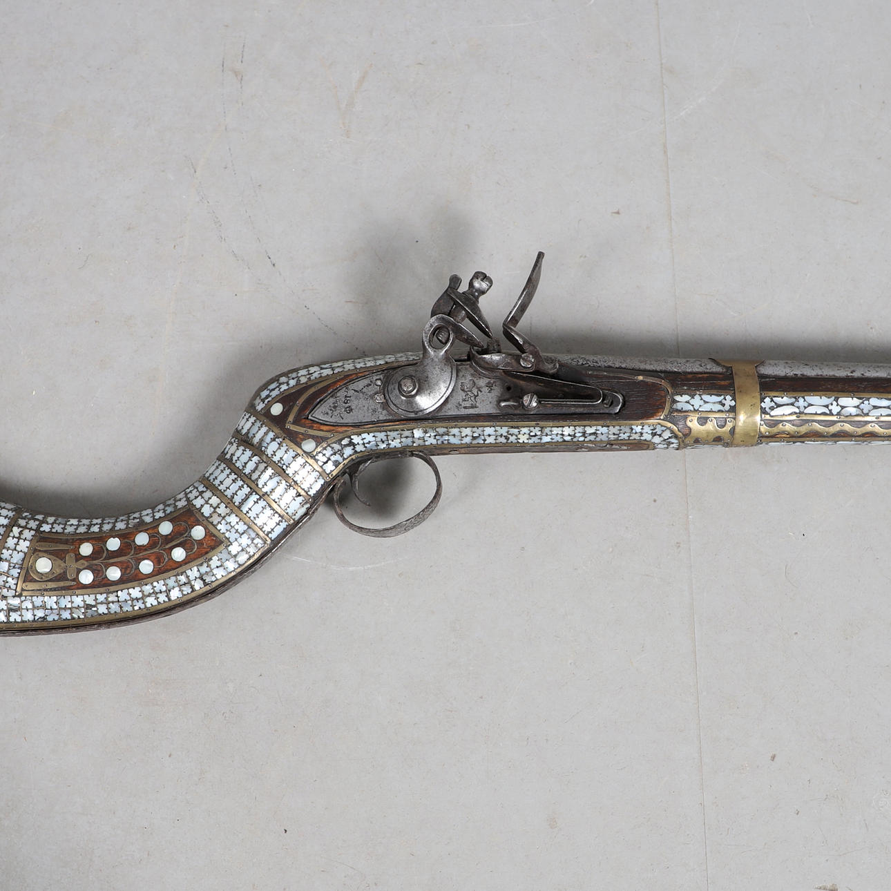 A FINELY DECORATED 19TH CENTURY AFGHAN JEZAIL WITH 1815 DATED ACTION ...