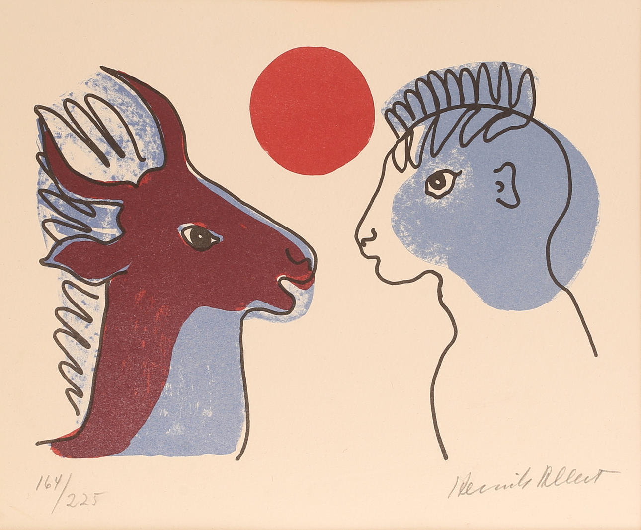 HENRIK ALLERT. Lithograph in colour, signed and numbered.