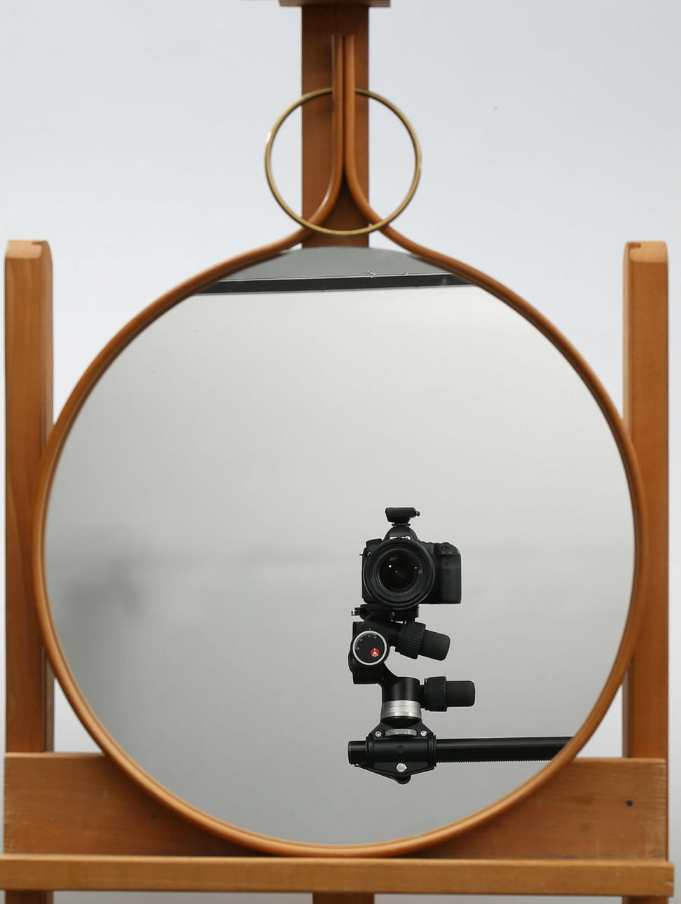 VÄGGSPEGEL, teakram, 1960-tal.