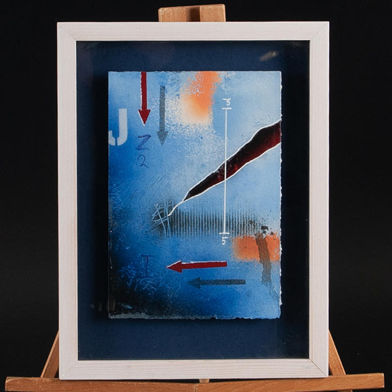 ERIC STRÖMBERG (FÖDD 1968). Mixed media, abstract composition.