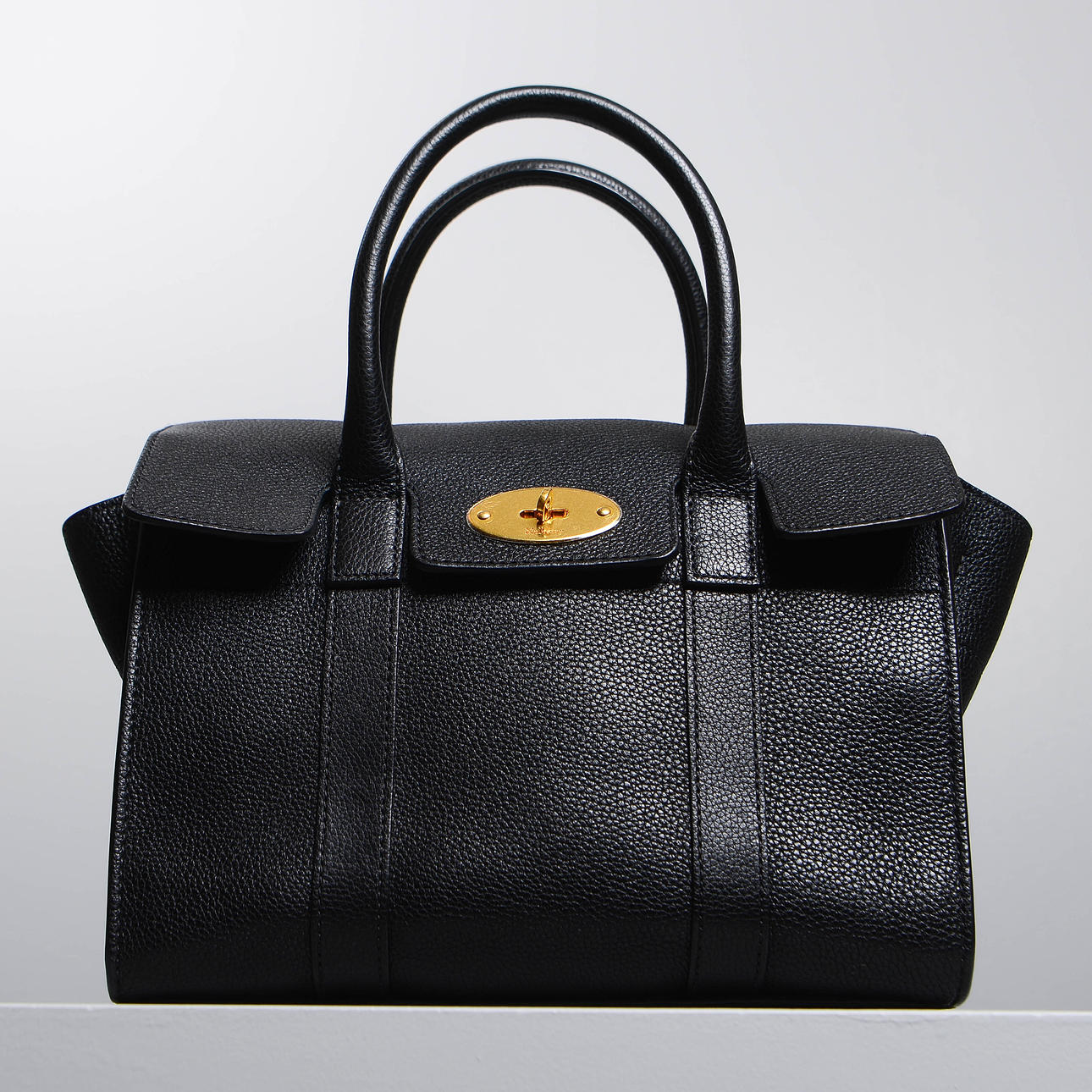 MULBERRY, "Bayswater Small", Small Classic Grain läder.