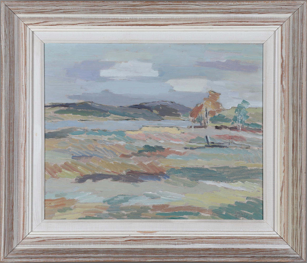 BIRGER STRÅÅT. Landskap, olja på pannå, signerad samt daterad '48.