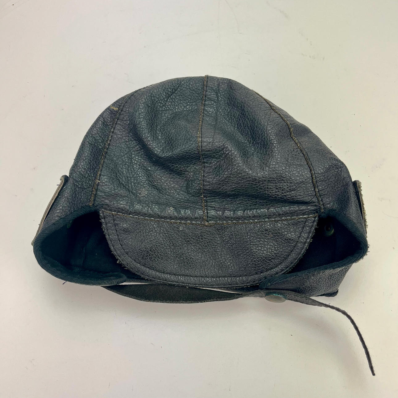 PILOT-/FLYGMÖSSA, läder, Red baron, 1950/60-tal.