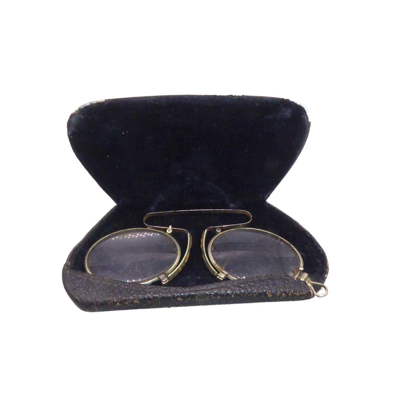 ANTIQUE ZWICKER GLASSES IN ORIGINAL CASE.