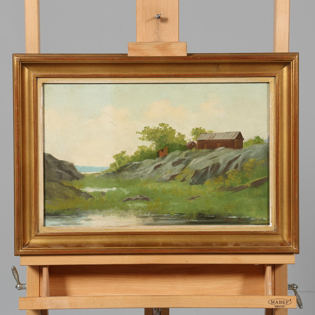 SEVERIN NILSSON. OIL ON PANEL, signed.