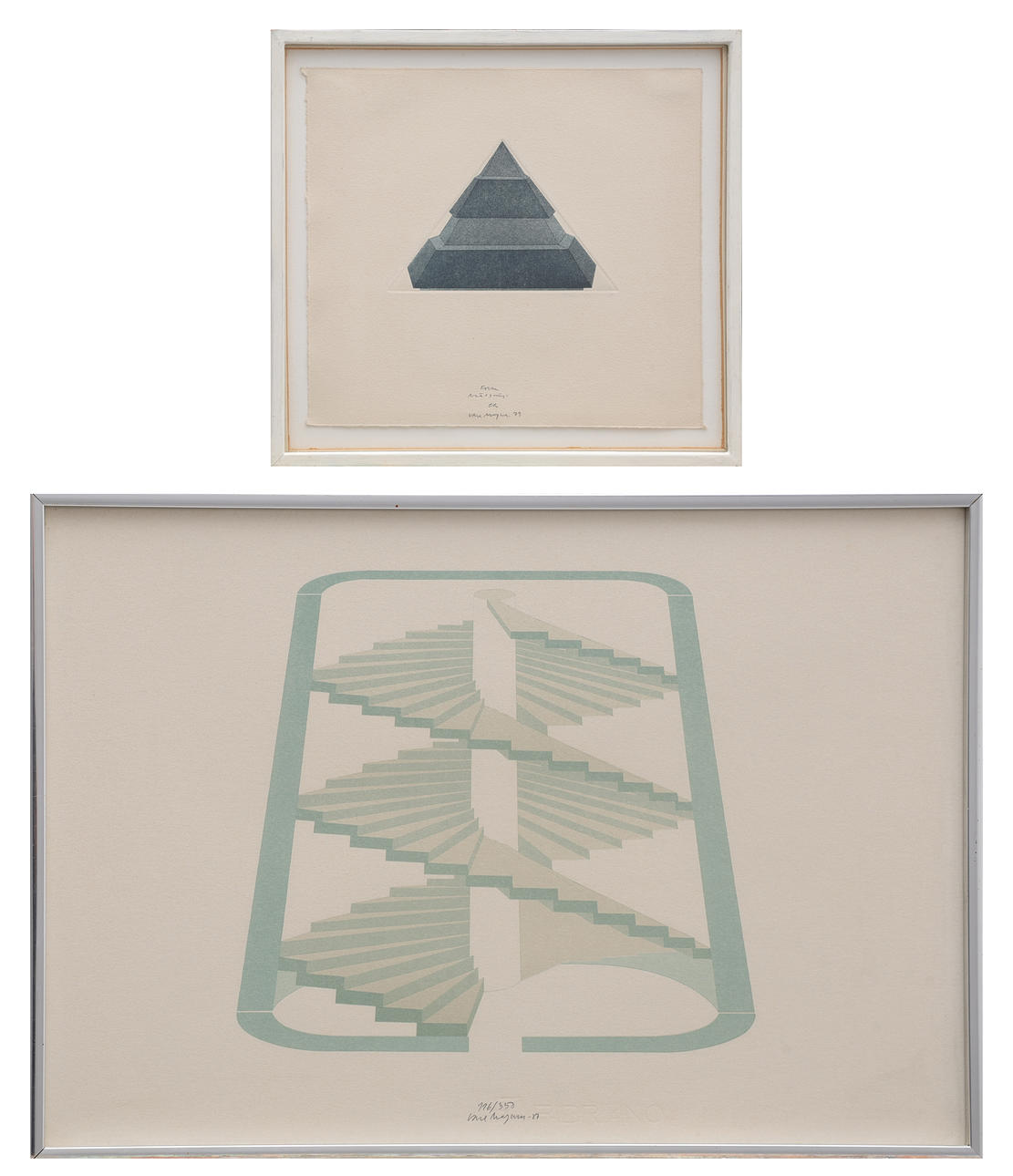 CARL MAGNUS. ETCHING AND LITHOGRAPHY, SIGNED, NUMBERED E.A. RESP 116/350 AND DATED 1979 AND 1980 RESPECTIVELY.